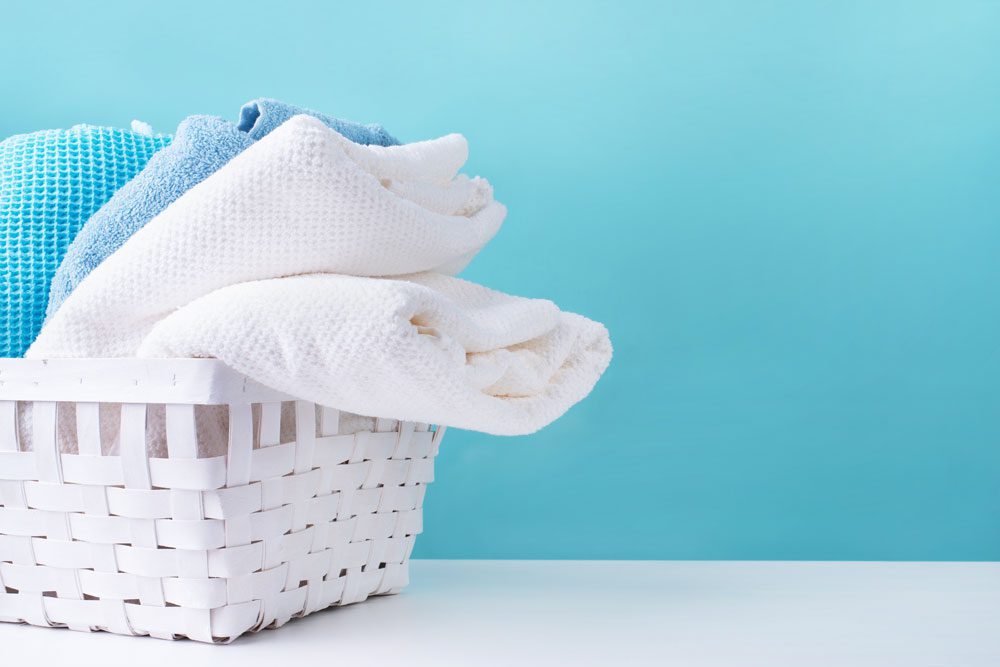 Laundry Basket with Towels